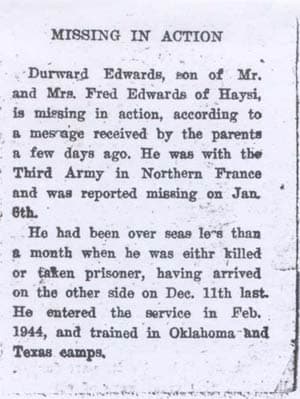 Durward Edwards article 1